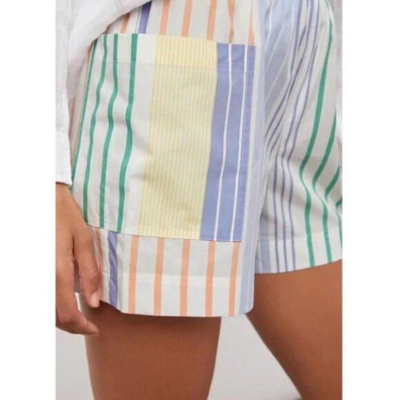 Rails White Colorful Portofino Striped Organic Cotton Blend Boxer Shorts XXS NWT - Picture 2 of 16